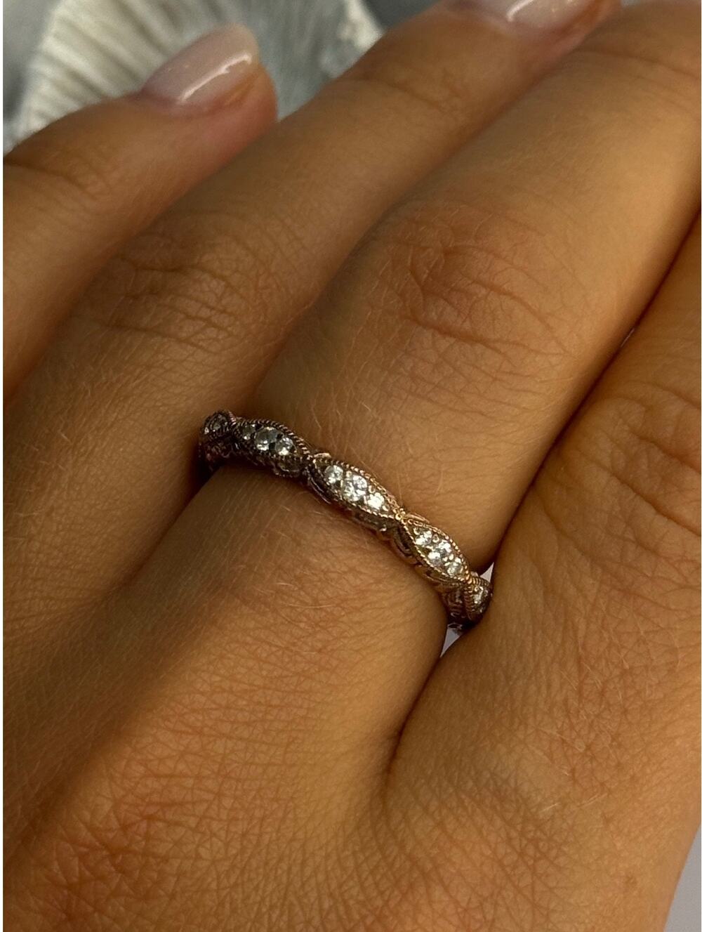 925 Sterling Silver Gold Plated Vanna K White Sapphire Ring Size 8